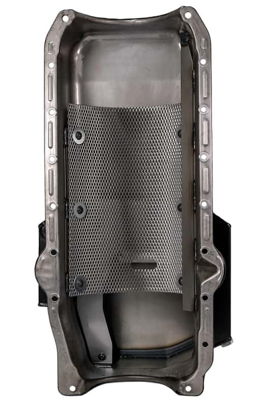 Moroso — Moroso 86-Up Chevrolet Small Block (w/1 Pc Seal) Road Race Wet Sump 7qt 7.5in Steel Oil Pan - Black - view 2
