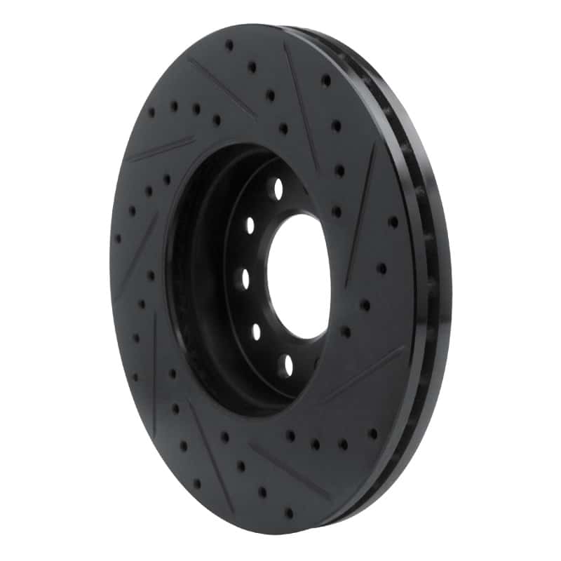 R1 Concepts — R1 99-03 Ford Windstar Front Left Drilled & Slotted Black Brake Rotor
R1 Brake Rotor Drill - view 4