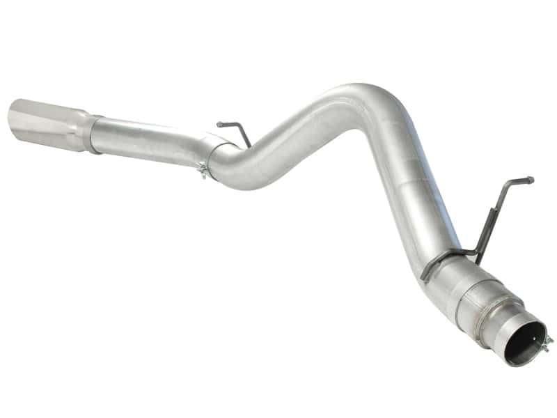 aFe — aFe Atlas Exhaust 5in DPF-Back Al Steel 11-13 GM Diesel Trucks V8-6.6L (td) LML (Pol Tip)
DPF-Back Exhaust - view 3