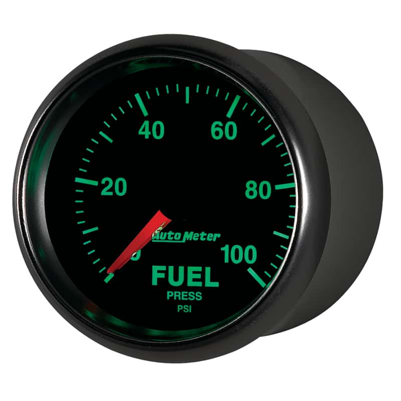 AutoMeter — Autometer GS 0-100 PSI Full Sweep Electronic Fuel Pressure Gauge
2-1/16" FUEL PRESS, - view 9