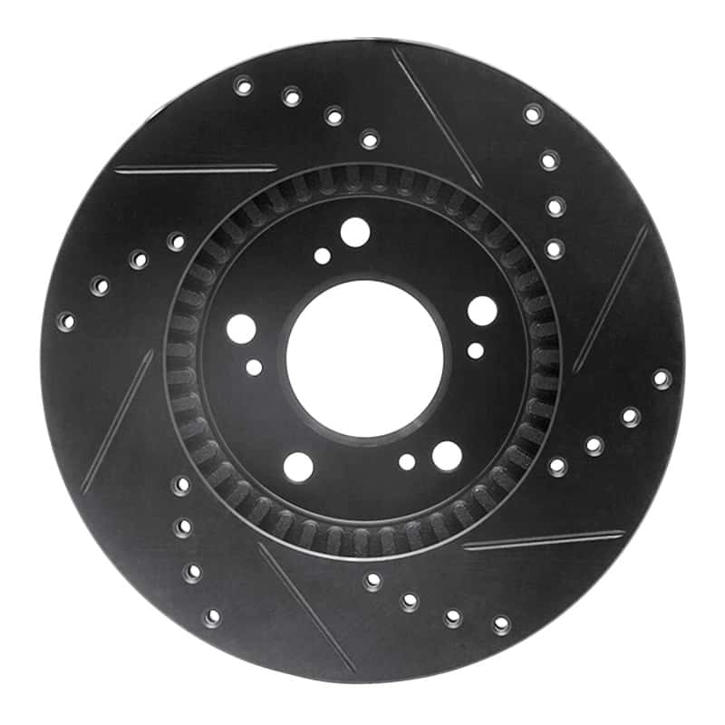 R1 Concepts — R1 91-01 Acura RL Front Left Drilled & Slotted Black Brake Rotor
R1 Brake Rotor Drill - view 5