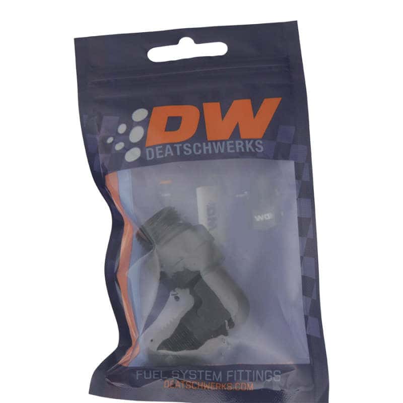 DeatschWerks — DeatschWerks 8AN ORB Male Swivel to 8AN Male Flare 90-Degree Fitting - Anodized Matte Black
Lines & Fittings - view 2