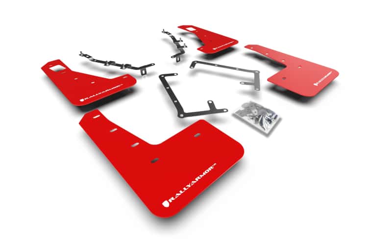 Rally Armor — Rally Armor 09-11 Ford Focus MK2 RS Red UR Mud Flap White Logo
Mud Flap - view 1