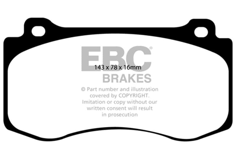 EBC — EBC 05-10 Chrysler 300C 6.1 SRT8 Bluestuff Front Brake Pads
Disc Brake Pad - view 4