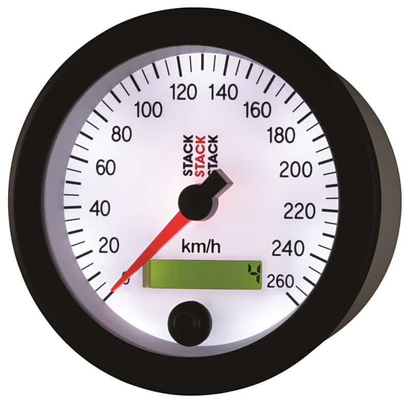 AutoMeter — Autometer Stack Instruments 88MM 0-260 KM/H Programmable Speedometer - White
Spd Elec Wht 260km/h - view 3