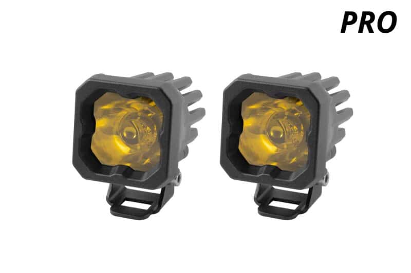 Diode Dynamics — Diode Dynamics Stage Series C1 LED Pod Pro - Yellow Flood Standard ABL (Pair) - view 2