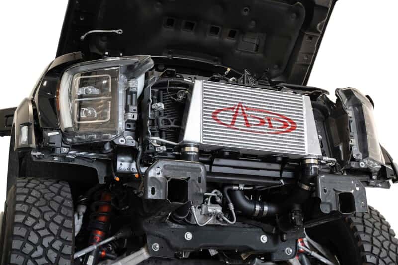Addictive Desert Designs — Addictive Desert Designs 17-18 Ford F-150 Raptor aFe Intercooler Upgrade Kit
TChrgrIcoolerMount - view 6