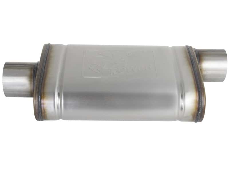 aFe — aFe MACHForce XP SS Muffler 3in Center Inlet / 3in Outlet 9in L x 4in W x 14in Body
Stainless Muffler - view 2