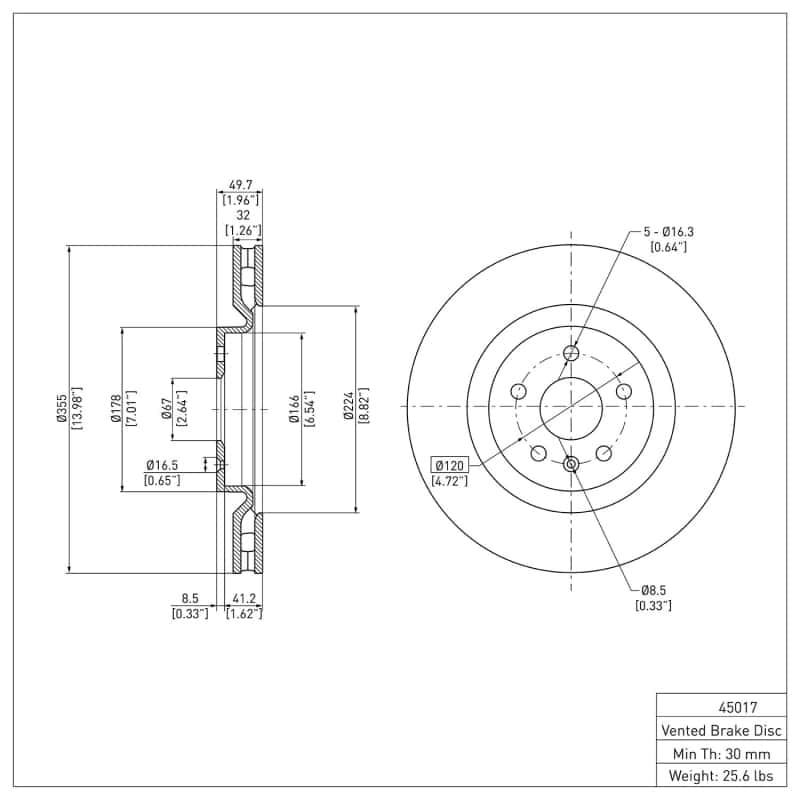 DFC — DFC 09-17 Buick Regal Front GeoSPEC Coated Rotor
DFC Brake Rotor - view 6
