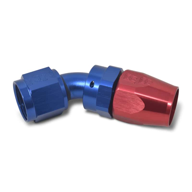 Russell — Russell Performance -10 AN Red/Blue 45 Degree Full Flow Hose End
Hose Fitting - view 4