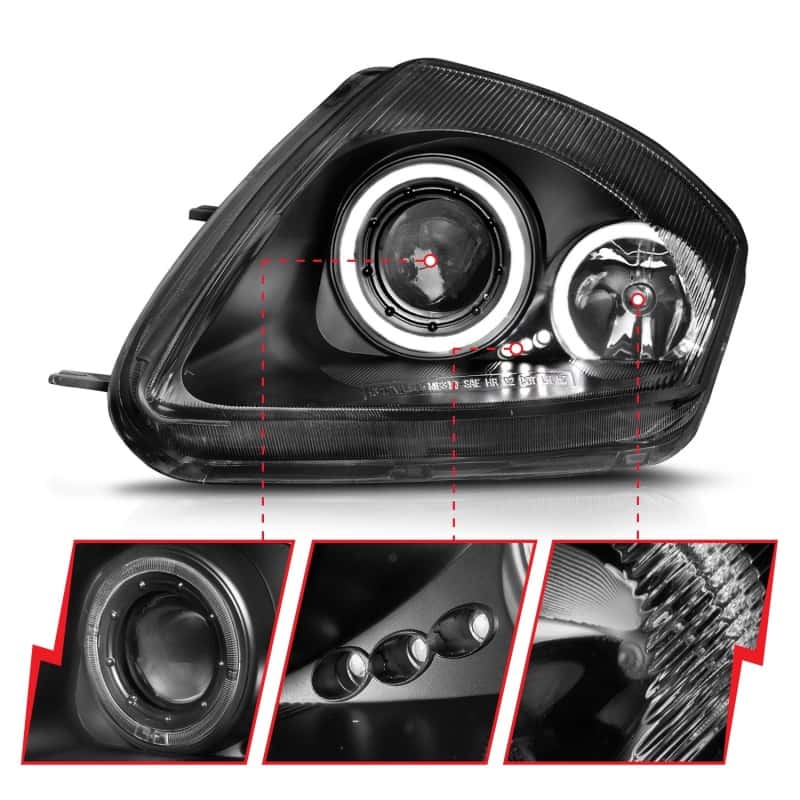 ANZO — ANZO 2000-2005 Mitsubishi Eclipse Projector Headlights w/ Halo Black
Head Light Set
HdLtSet - view 4