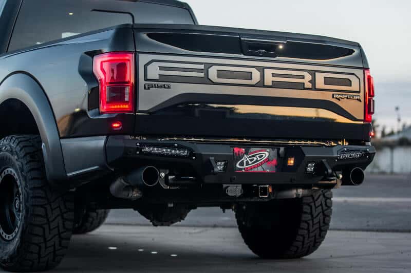 Addictive Desert Designs — Addictive Desert Designs 17-18 Ford F-150 Raptor HoneyBadger Rear Bumper w/ 10in SR LED Mounts
Bumper- Rear
Bumpers - view 10