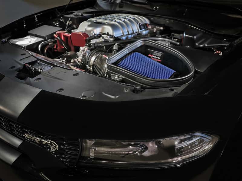 aFe — aFe Dodge Charger SRT Hellcat Redeye 21-23 V8-6.2L Track Series Stage-2 Carbon Fiber Intake Pro 5R
Track Series Intake  - view 8