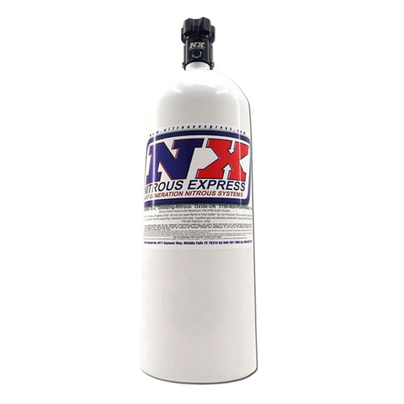 Nitrous Express — Nitrous Express 15lb Bottle w/Lightning 500 Valve (6.89 Dia x 26.69 Tall)
N2OBottle - view 3