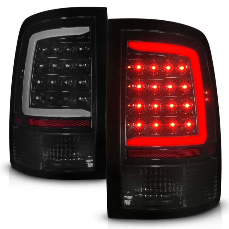 ANZO — ANZO 09-18 Dodge Ram 1500 Full LED Taillights w/ Sequential Black Housing/Smoke Lens
Tail Light Set - view 3