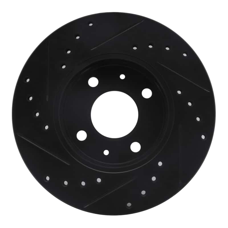 R1 Concepts — R1 88-06 Nissan NX Front Right Drilled & Slotted Black Brake Rotor
R1 Brake Rotor Drill - view 5