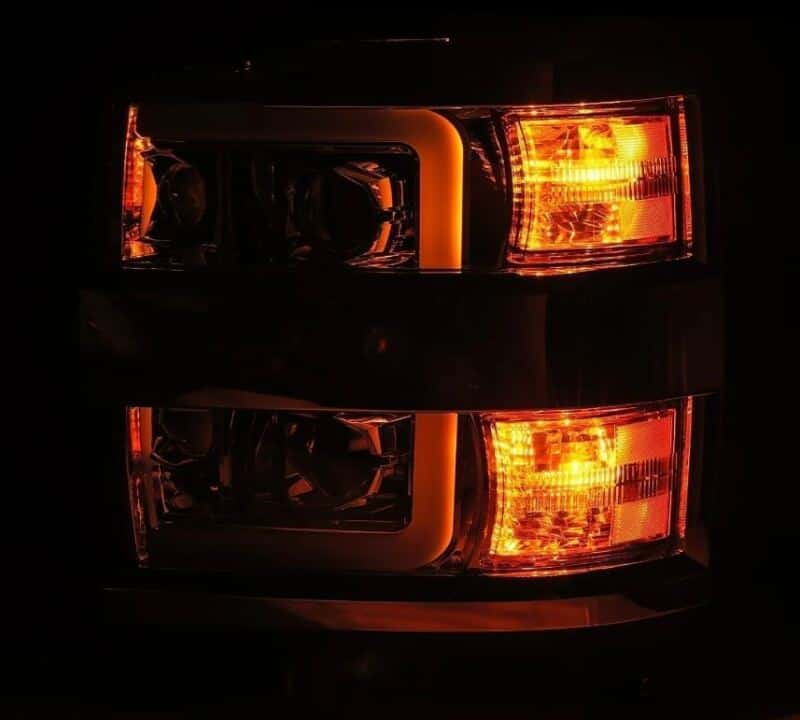 AlphaRex — AlphaRex 15-19 Chevy Silverado 2500/3500 LUXX-Series Proj. Headlights Blk w/Actv SeqSig & SBDRL
Projector Headlights - view 4