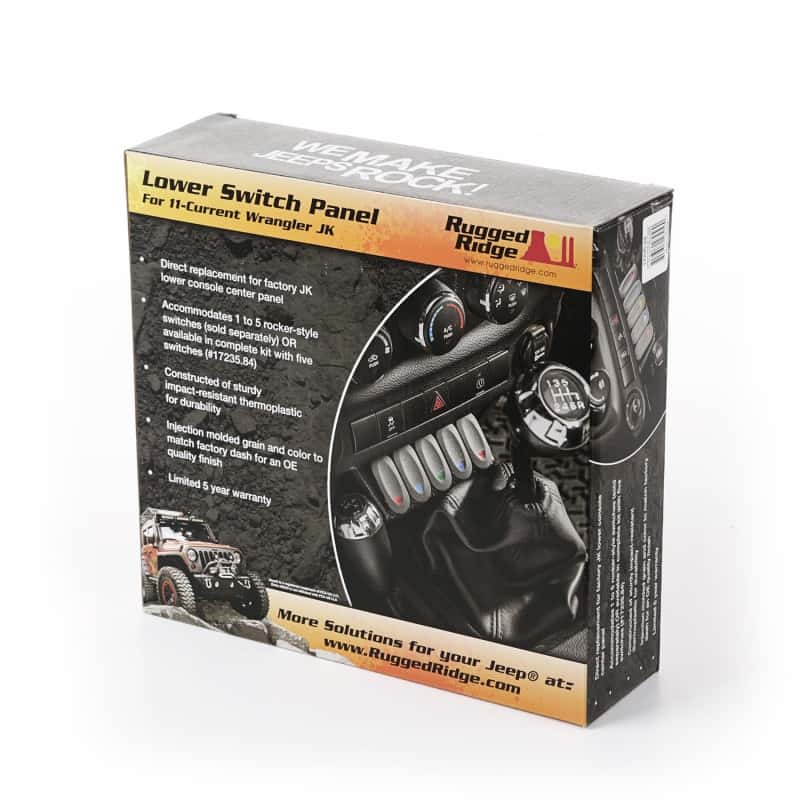 Rugged Ridge — Rugged Ridge Lower Switch Panel Kit 11-18 Jeep Wrangler JK/JKU
RkrSwitchandCoverSet
OFFROAD_INTERIOR - view 4