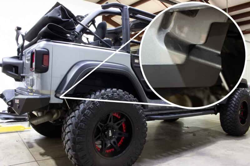 Fishbone Offroad — Fishbone Offroad 2018+ Jeep Wrangler JL 2/4 Door - Black Quarter Panel Chip Guards - view 6
