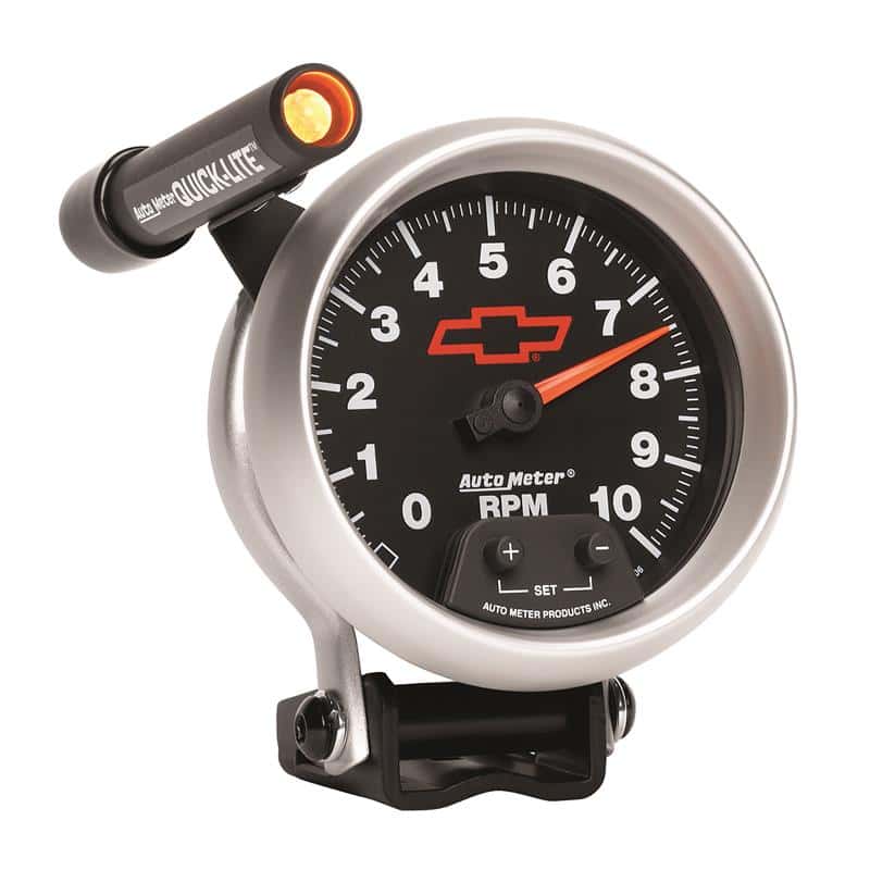 AutoMeter — Autometer GM Red Bowtie Black 3-3/4in 0-10000 RPM Pedestal Mount Tachometer Quick-Lite
3-3/8" TACH, 10,000 - view 9