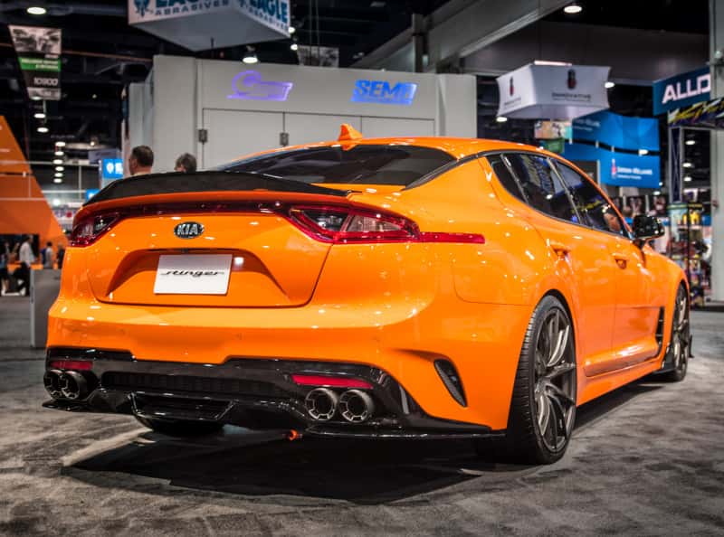 Borla — Borla 2018 Kia Stinger 2.0L/3.3L AT RWD/AWD 2.25in Carbon Fiber Tip Kit - view 2