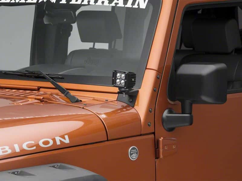 Raxiom — Raxiom 07-18 Jeep Wrangler JK Axial Series Windshield Pillar Mounted Light Brackets
Mount - view 4