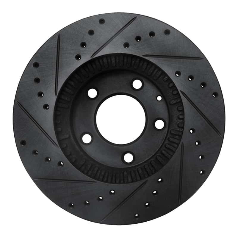 R1 Concepts — R1 01-02 Mazda Millenia Front Right Drilled & Slotted Black Brake Rotor
R1 Brake Rotor Drill - view 5