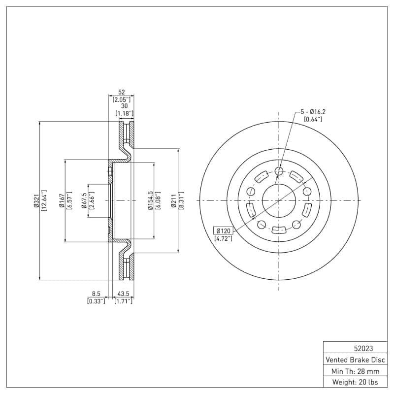 DFC — DFC 08-09 Pontiac G8 Front GeoSPEC Coated Rotor
DFC Brake Rotor - view 6
