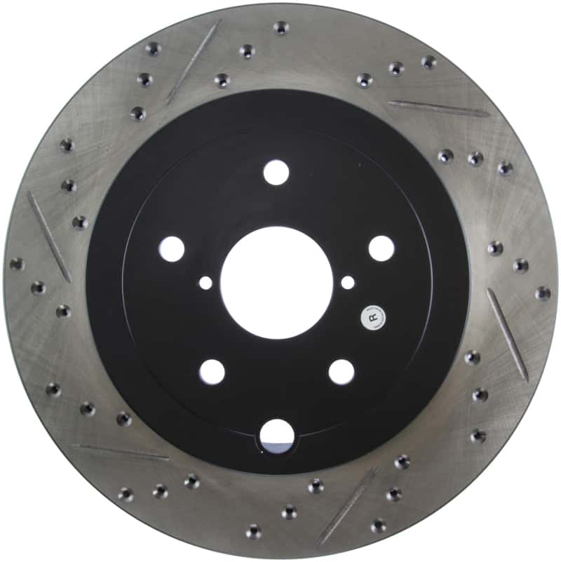 Stoptech — StopTech 08+ Subaru STI (Will Not Fit 05-07) Slotted & Drilled Sport Brake Rotor
StopTech Slotted & Drilled Sport Brake Rotor
Disc Brake Rotor
Slot/Drill Rotor - view 6