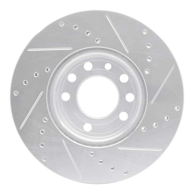 R1 Concepts — R1 03-11 Cadillac BLS (Mexico) Front Left Drilled & Slotted Silver Brake Rotor
R1 Brake Rotor Drill - view 5