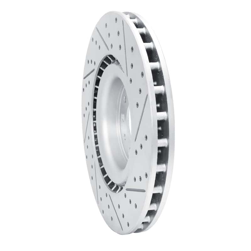 R1 Concepts — R1 14-19 Fiat 500L Front Left Drilled & Slotted Geo-Carbon Rotor - view 4