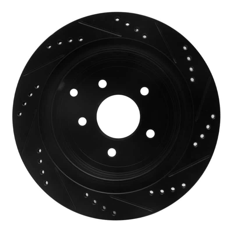 R1 Concepts — R1 2003-2024 Infiniti M37 Rear Left Drilled & Slotted Black Brake Rotor
R1 Brake Rotor Drill - view 5