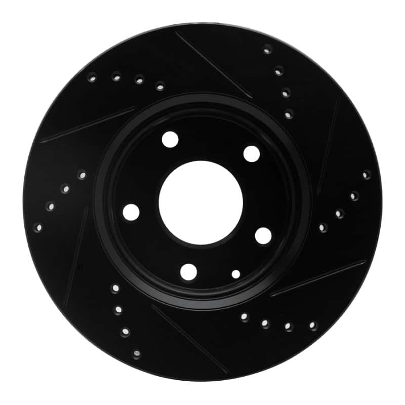 R1 Concepts — R1 14-24 Mazda 3 Front Left Drilled & Slotted Black Brake Rotor
R1 Brake Rotor Drill - view 5