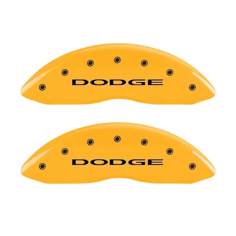 MGP — MGP Front set 2 Caliper Covers Engraved Front With out stripes/Dodge Yellow finish black ch
Caliper Covers - view 1
