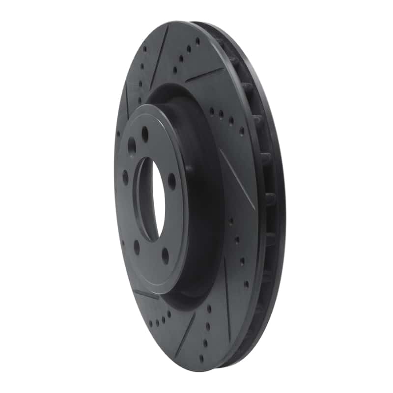 R1 Concepts — R1 18-20 Land Rover Range Rover Sport Rear Left Drilled & Slotted Black Brake Rotor
R1 Brake Rotor Drill - view 2