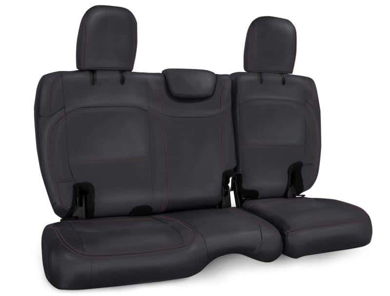 PRP Seats — PRP 2018+ Jeep Wrangler JLU/4 Door Rear Bench Cover w/ Cloth Interior - Black w/ Red Stitching
Seat Covers - view 2
