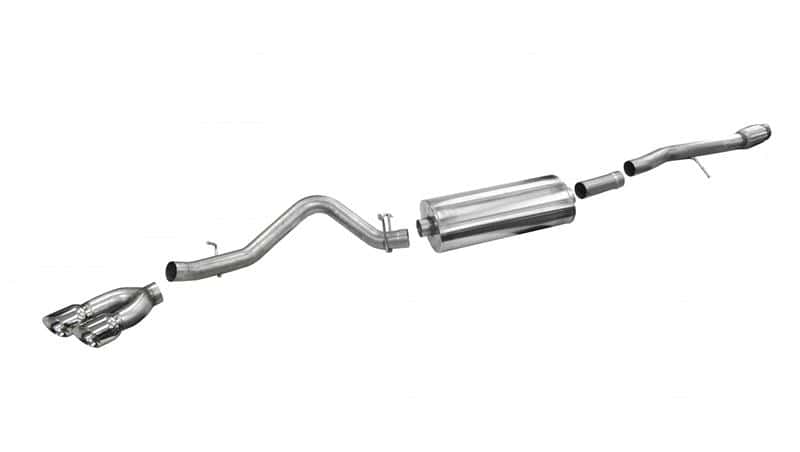 CORSA Performance — Corsa 2014-19 Sierra/Silvrd 1500 Crew/Dbl / Short/Std. Bed 6.2L V8 Polished Sport Single SideCB Ext
Exhaust - view 2