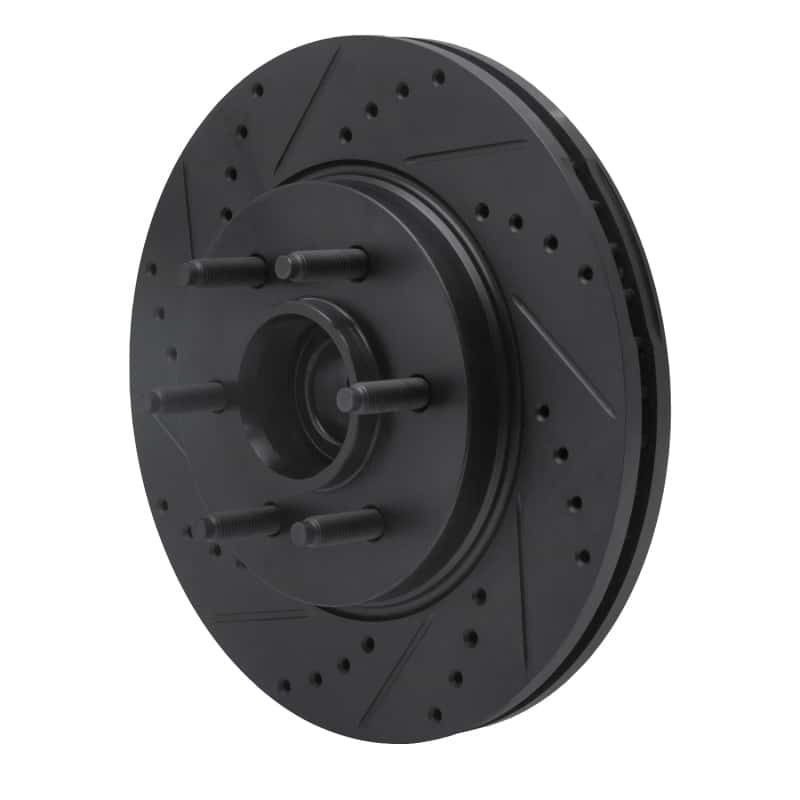 R1 Concepts — R1 04-08 Ford F-150 RWD Front Left Drilled & Slotted Black Brake Rotor
R1 Brake Rotor Drill - view 2