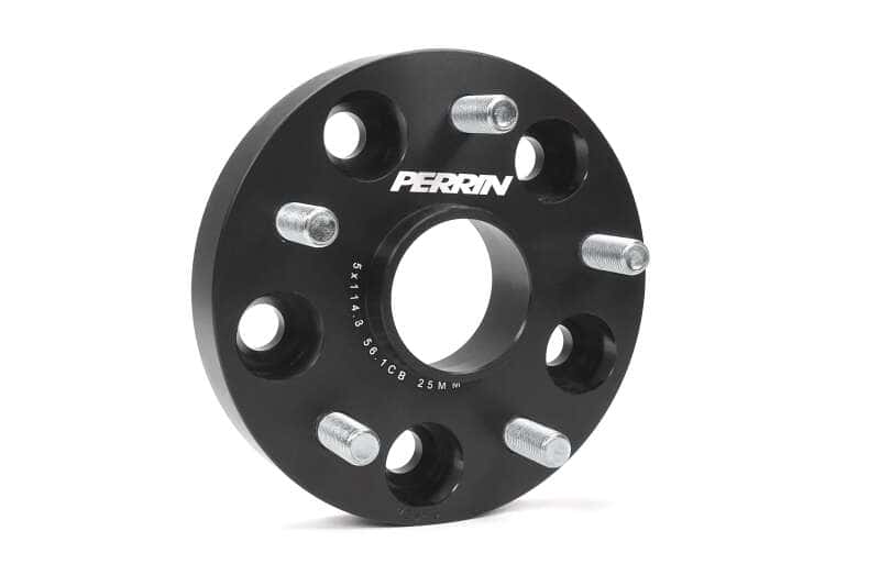 Perrin Performance — PERRIN Subaru 25mm Wheel Spacers 5x114.3 BP w/56mm Hub - Black - view 7