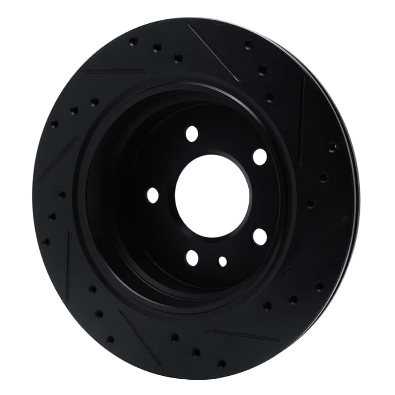 R1 Concepts — R1 88-94 BMW 750IL Rear Left Drilled & Slotted Black Brake Rotor
R1 Brake Rotor Drill - view 4