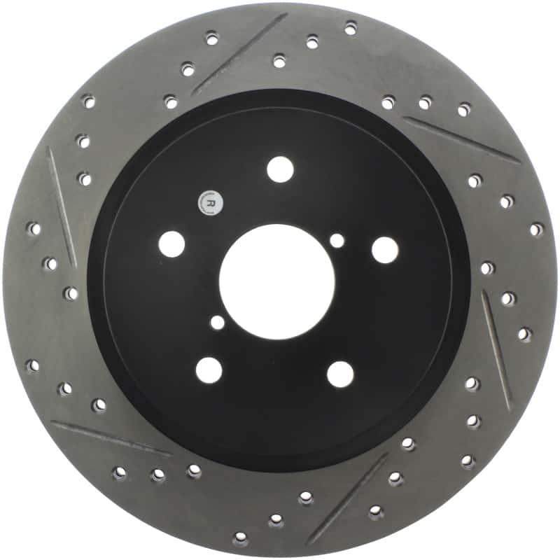 Stoptech — StopTech 16-17 Subaru WRX (w/Eyesight Technology) Sport Slotted & Drilled Rear Right Rotor
Disc Brake Rotor
Slot/Drill Rotor - view 2