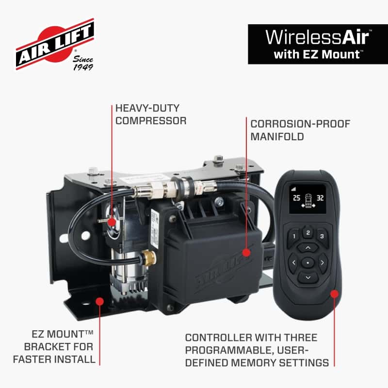 Air Lift — Air Lift Wireless Air Control System V2 w/EZ Mount
Susp Air Comp Kit - view 11