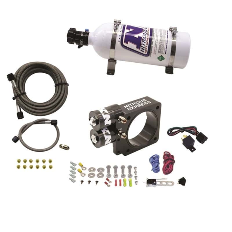 Nitrous Express — Nitrous Express 86-93 Ford Mustang GT 5.0L (Pushrod) Nitrous Plate Kit w/5lb Bottle
Injection System Kit
The Nitrous Express - view 1