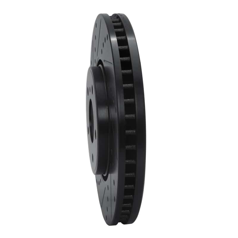 R1 Concepts — R1 05-14 Infiniti FX35 Front Left Drilled & Slotted Black Brake Rotor
R1 Brake Rotor Drill - view 2