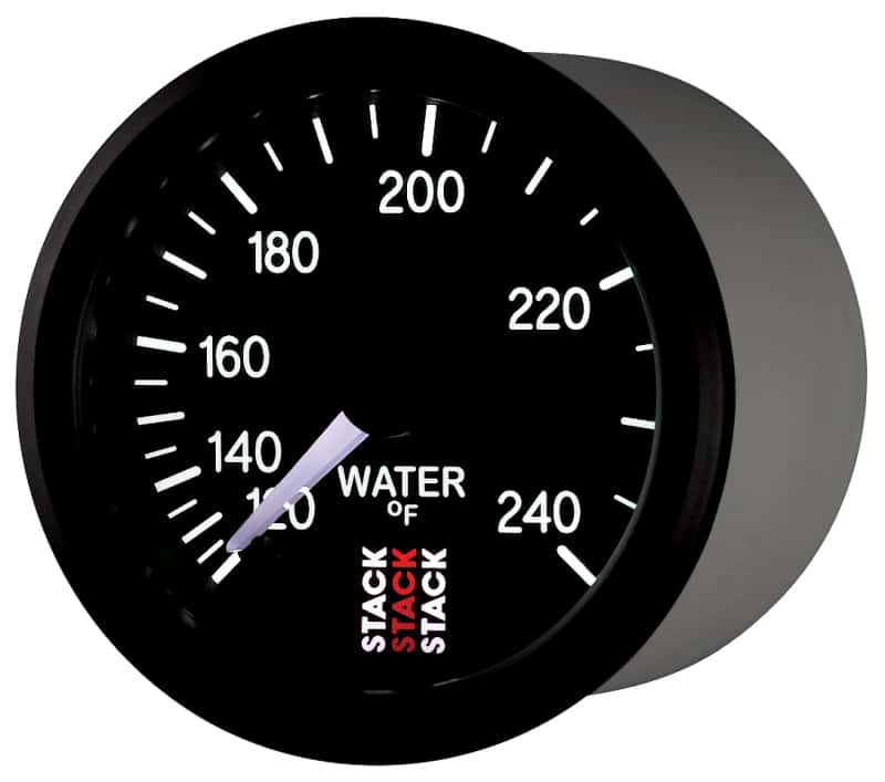 AutoMeter — Autometer Stack 52mm 120-240 Deg F 1/2in Npt (M) Mechanical Water Temp Gauge - Black
Ga WTmp Mech Bk 240F - view 3