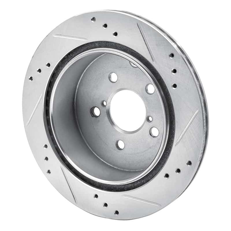 R1 Concepts — R1 14-18 Subaru Forester Rear Left Drilled & Slotted Silver Brake Rotor
R1 Brake Rotor Drill - view 4
