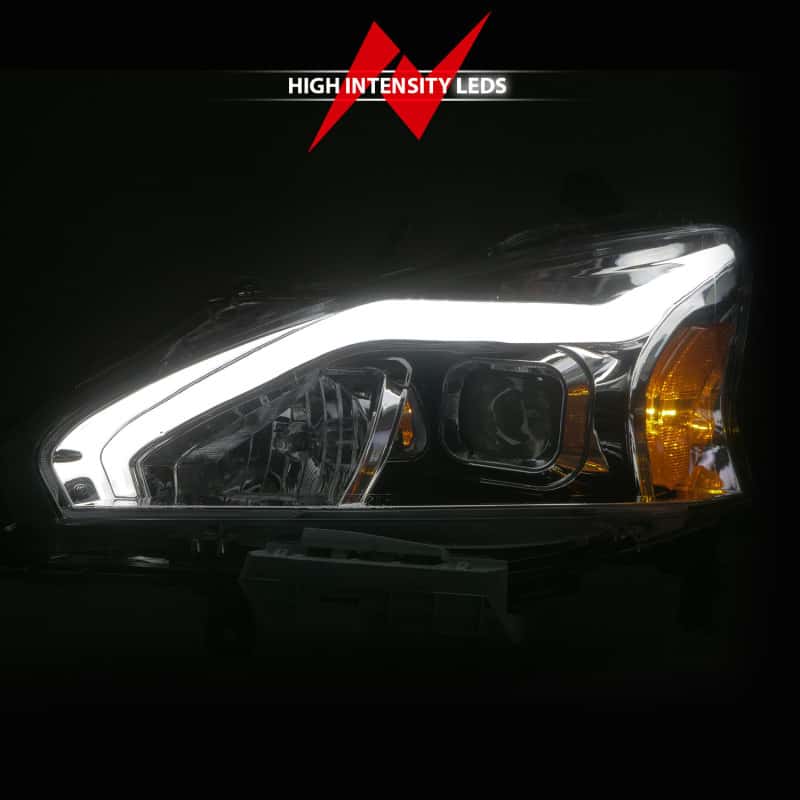 ANZO — ANZO 13-15 Nissan Altima (w/o Factory HID Bulbs) Projector Headlights - w/ Light Bar Chrome Housing
Head Light Set
HdLtSet - view 7