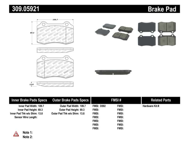 Stoptech — StopTech Performance 00-06 Jaguar S Typre R / XJ R / XJR-S / XJ Sport Rear Brake Pads
Sport Brake Pad - view 6