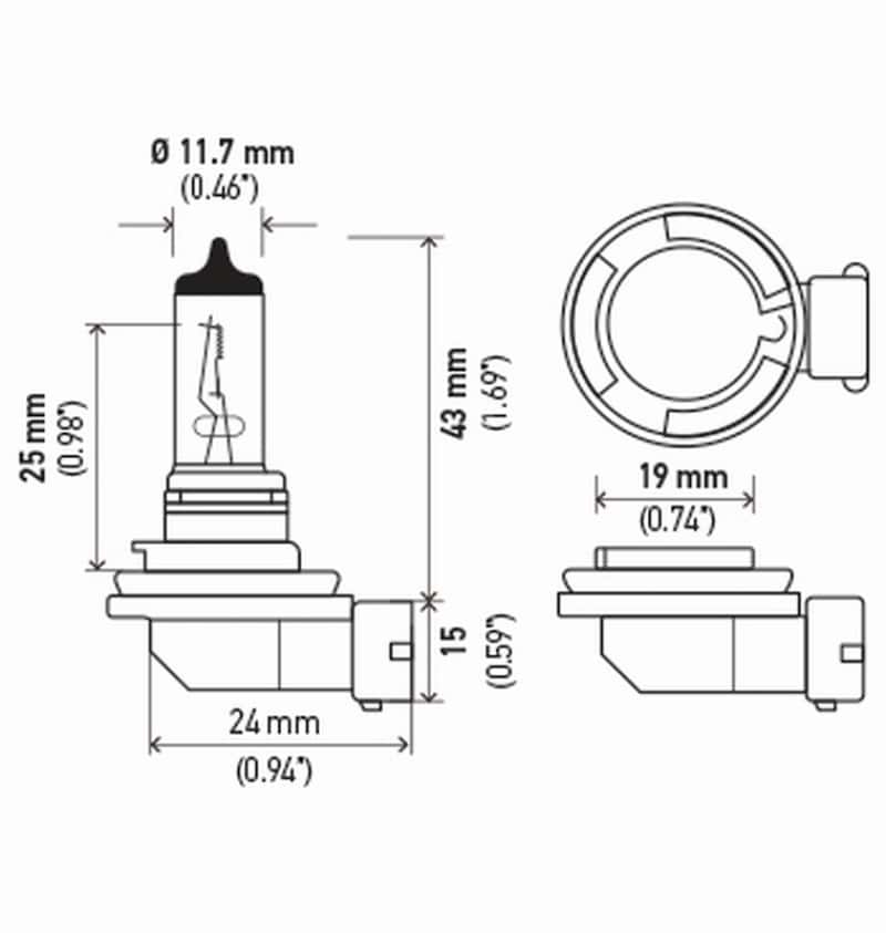 Hella — Hella Bulb H8 12V 35W Pgj191 T4 (2)
H8TB Halogen Bulb - view 4