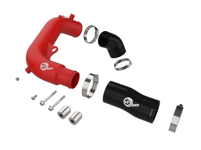 aFe — aFe 2024+ Jeep Wrangler JL L4-2.0L (t) BladeRunner 2-1/2in Aluminum Hot Charge Pipe - Red
Hot Charge Pipe - view 2